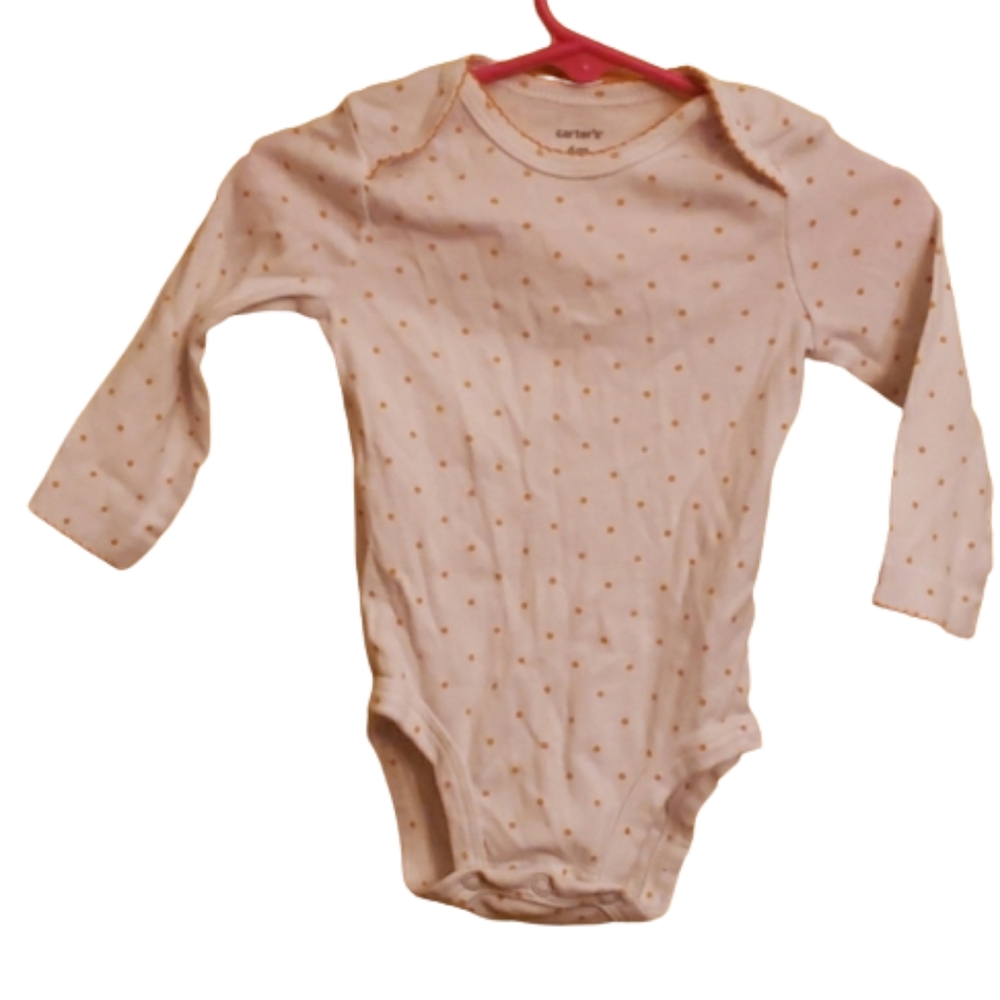 Carter's Baby Girl Long Sleeve Onesie Size 6 Months